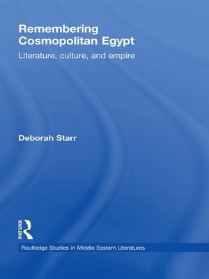 cover image of Remembering Cosmopolitan Egypt